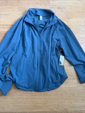 Yogalicious Slate Blue Full-Zip Utility Jacket